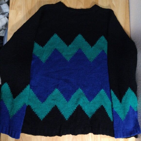 Vintage OS International Zig Zag Knit Crewneck Sweater - Picture 6 of 6